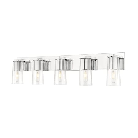 Z-Lite Titus 5 Light Vanity, 40in. W x 9.5in. H, Chrome 826-5V-CH